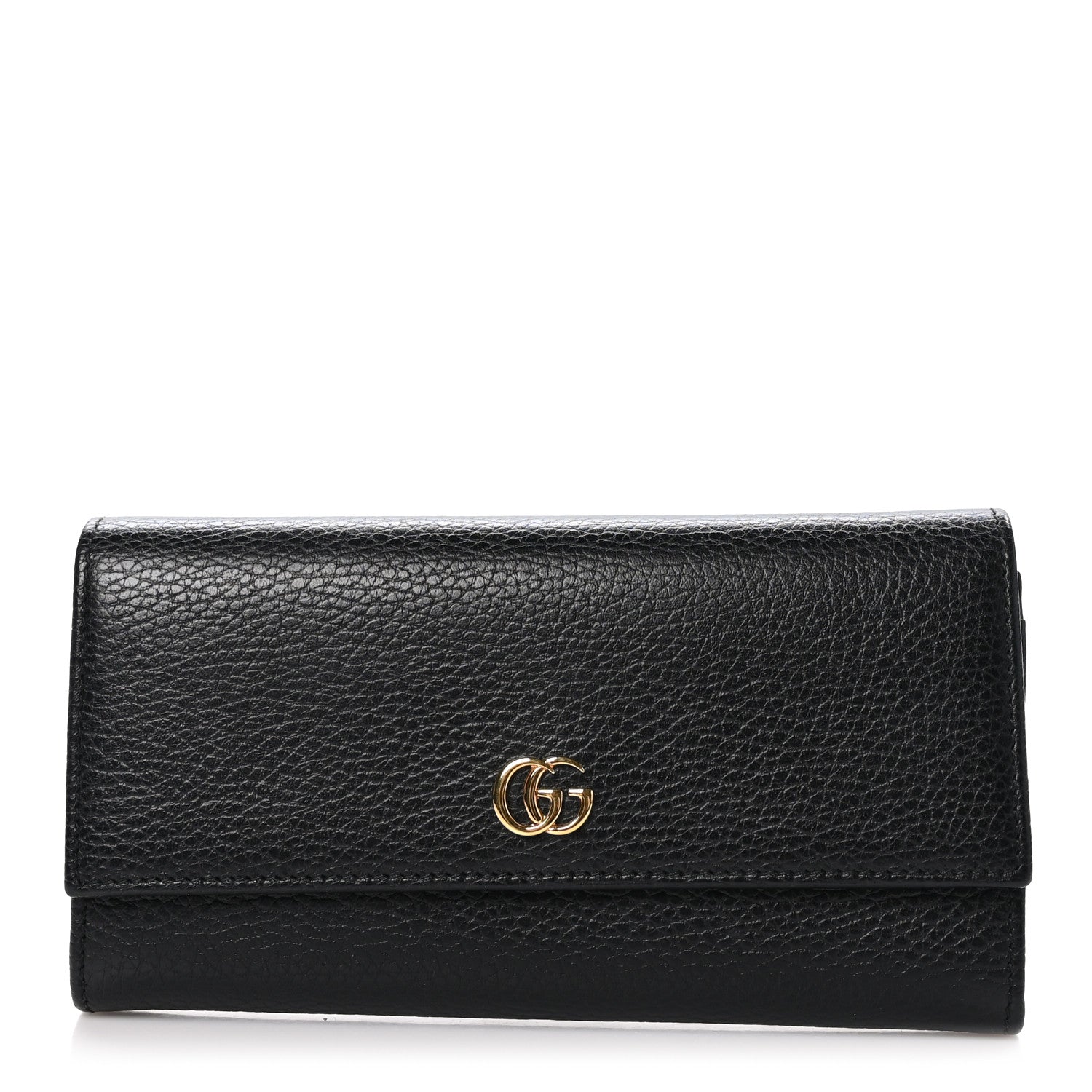 Gucci Dollar Calfskin GG Marmont Continental Wallet Black 1 of 9