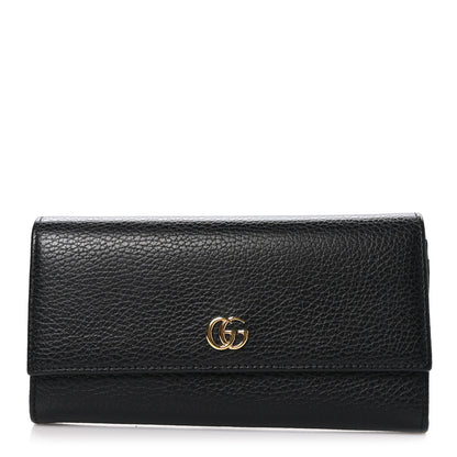 Gucci Dollar Calfskin GG Marmont Continental Wallet Black 1 of 9
