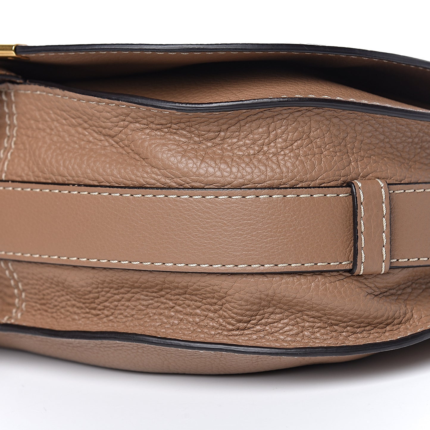Calfskin Medium Marcie Round Crossbody Bag Nut