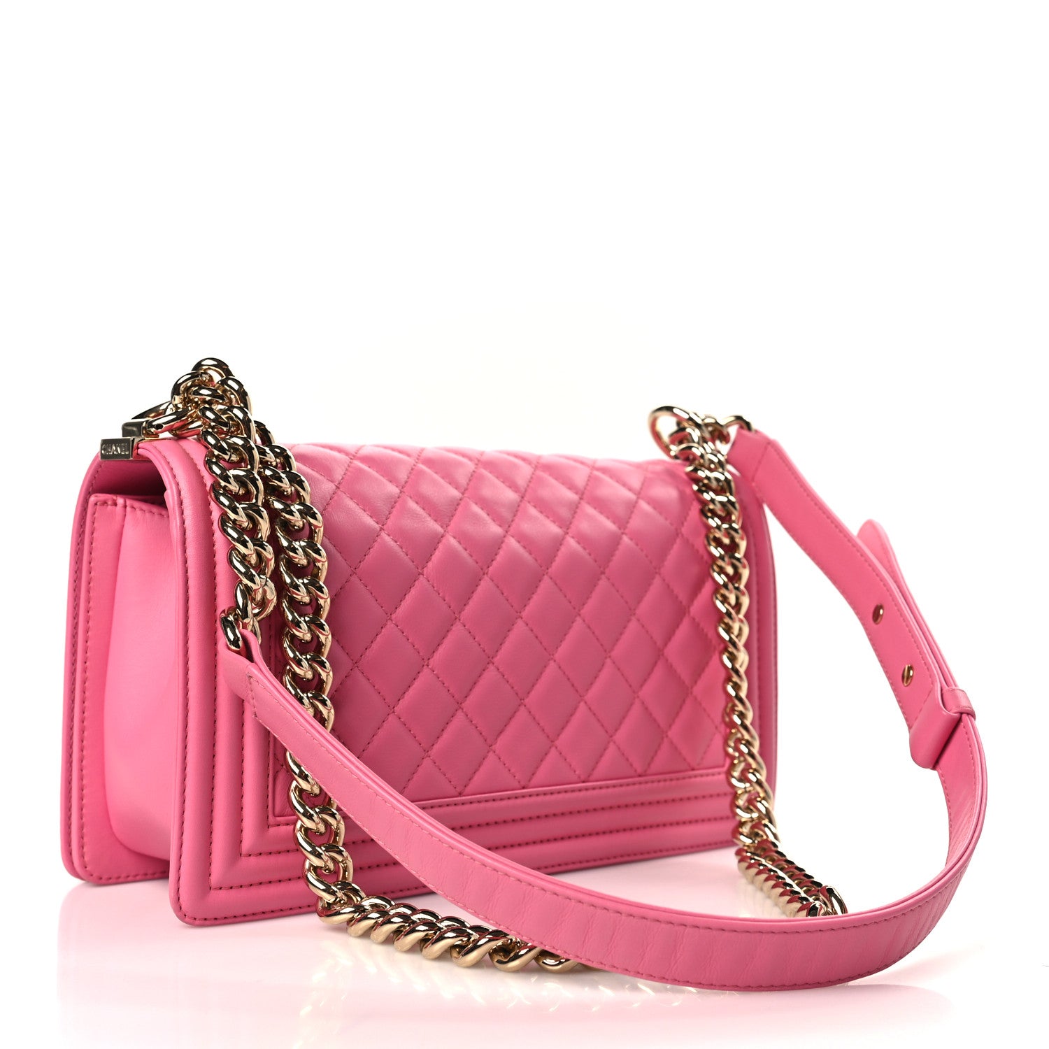 Chanel Calfskin Quilted Medium Boy Flap Pink 3 of 9