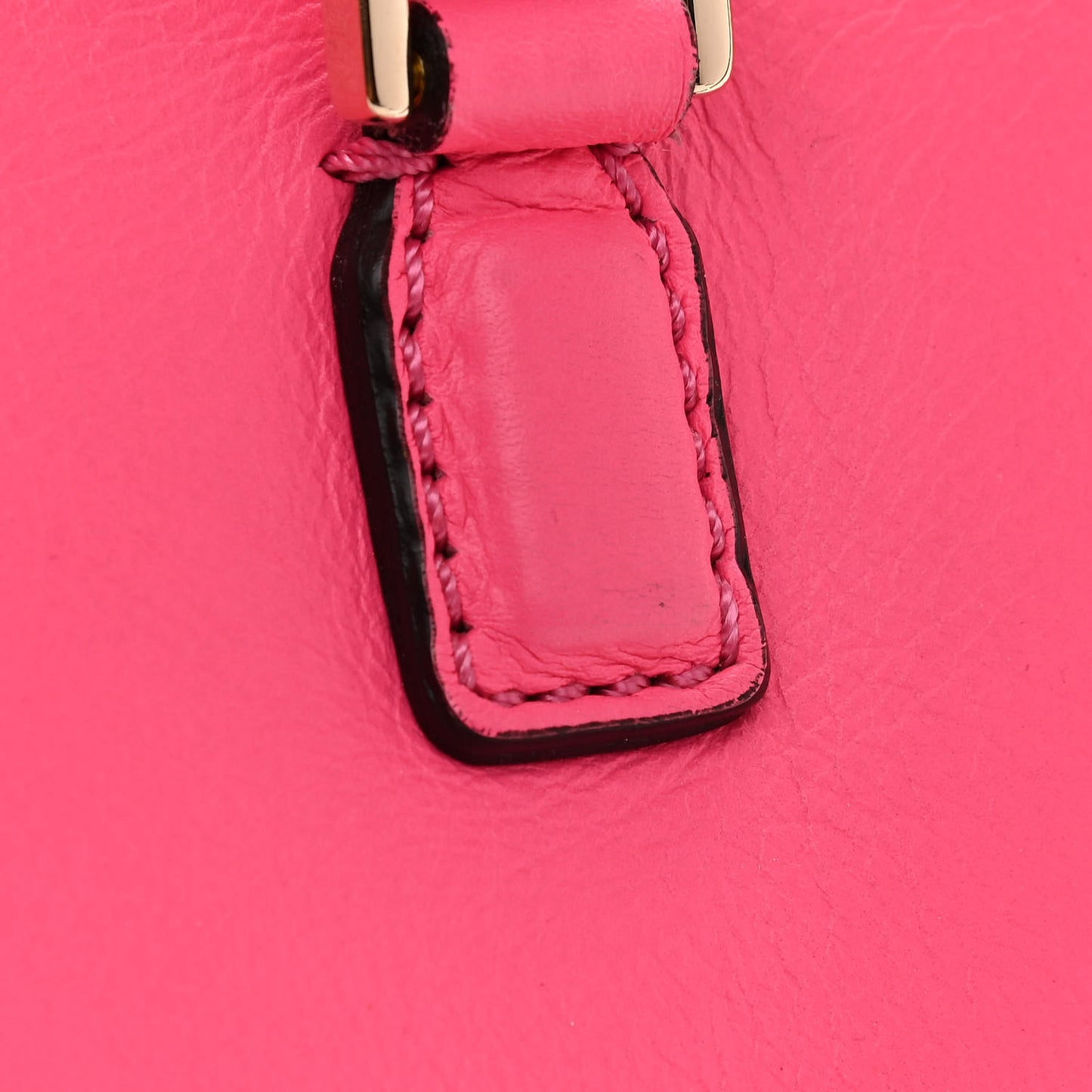 Vitello Small Rockstud Double Handle Tote Fuxia Fluo