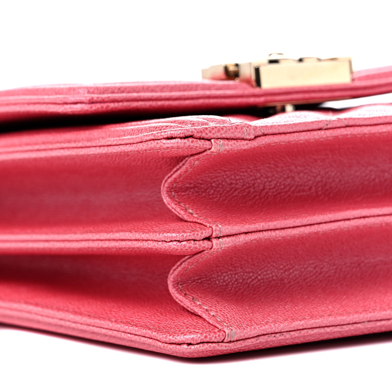 Chanel Caviar Quilted North South Boy Flap Pink 7 of 9