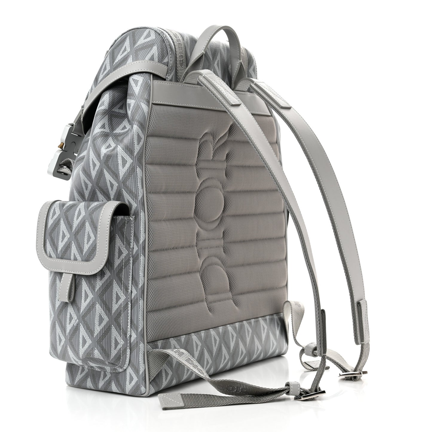 Coated Canvas CD Diamond Large Hit The Road Backpack Gray