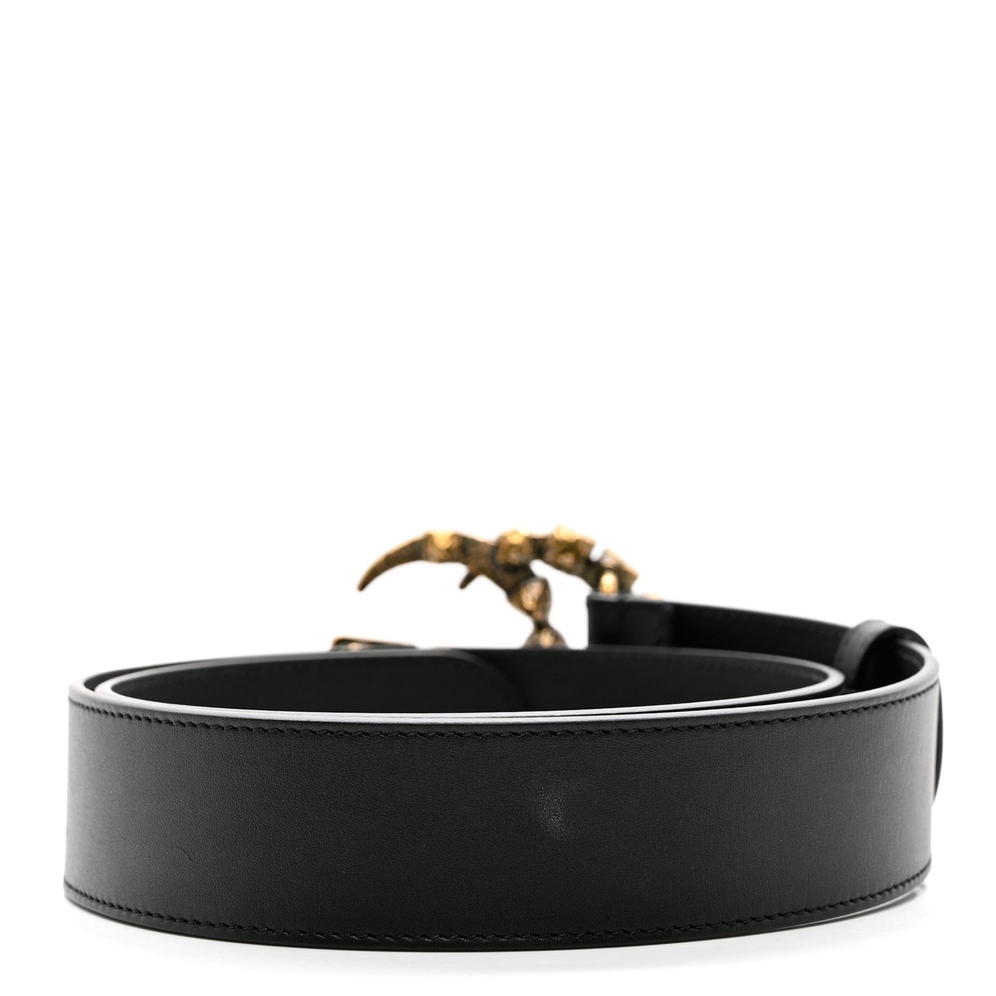Calfskin Crystal Double G 40mm Belt 85 34 Black Multicolor