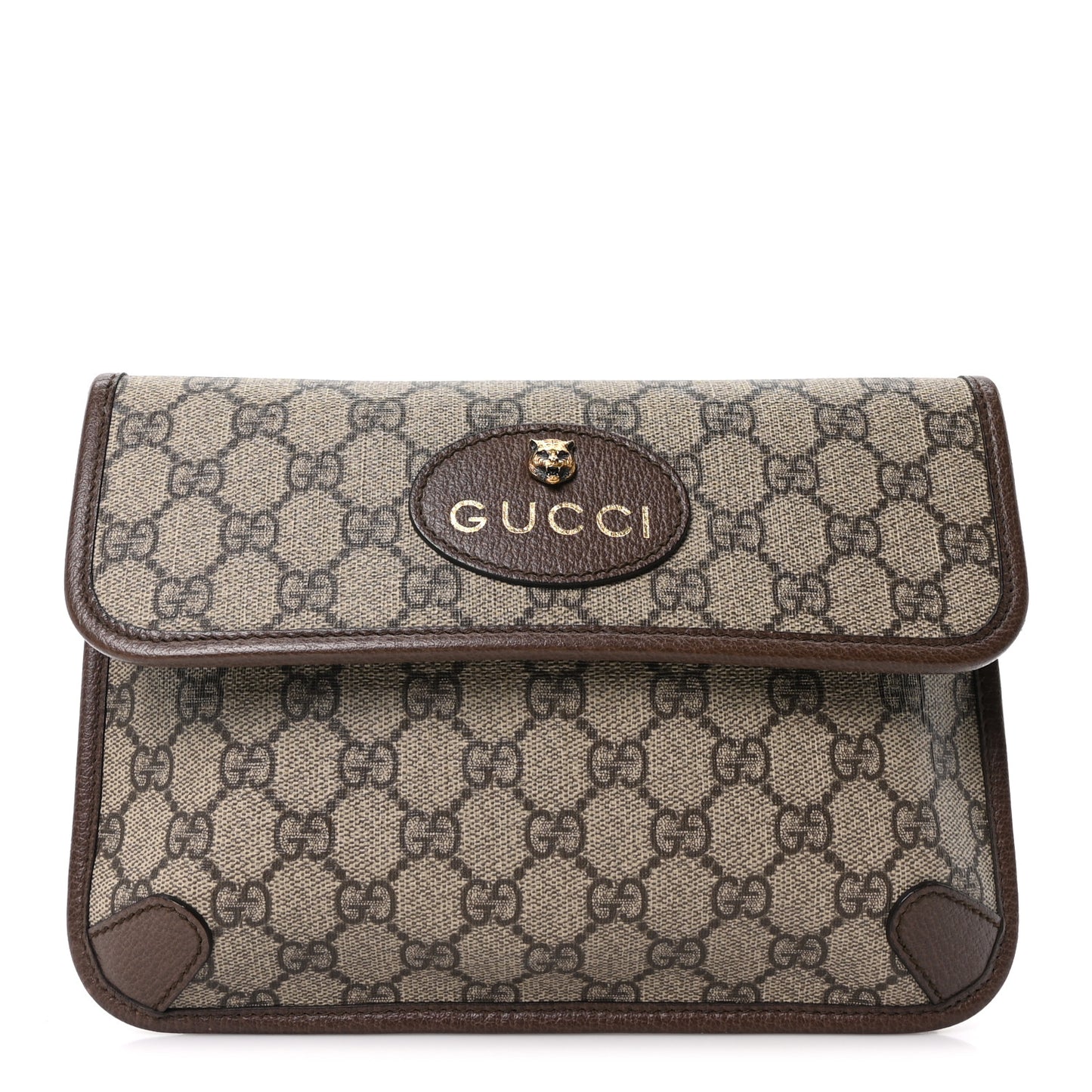 GG Supreme Monogram Neo Vintage Web Belt Bag Brown