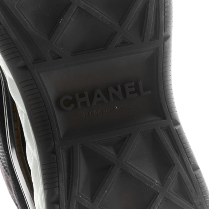 Chanel Fabric Suede CC Sneakers 39 Black Dark Grey 7 of 10