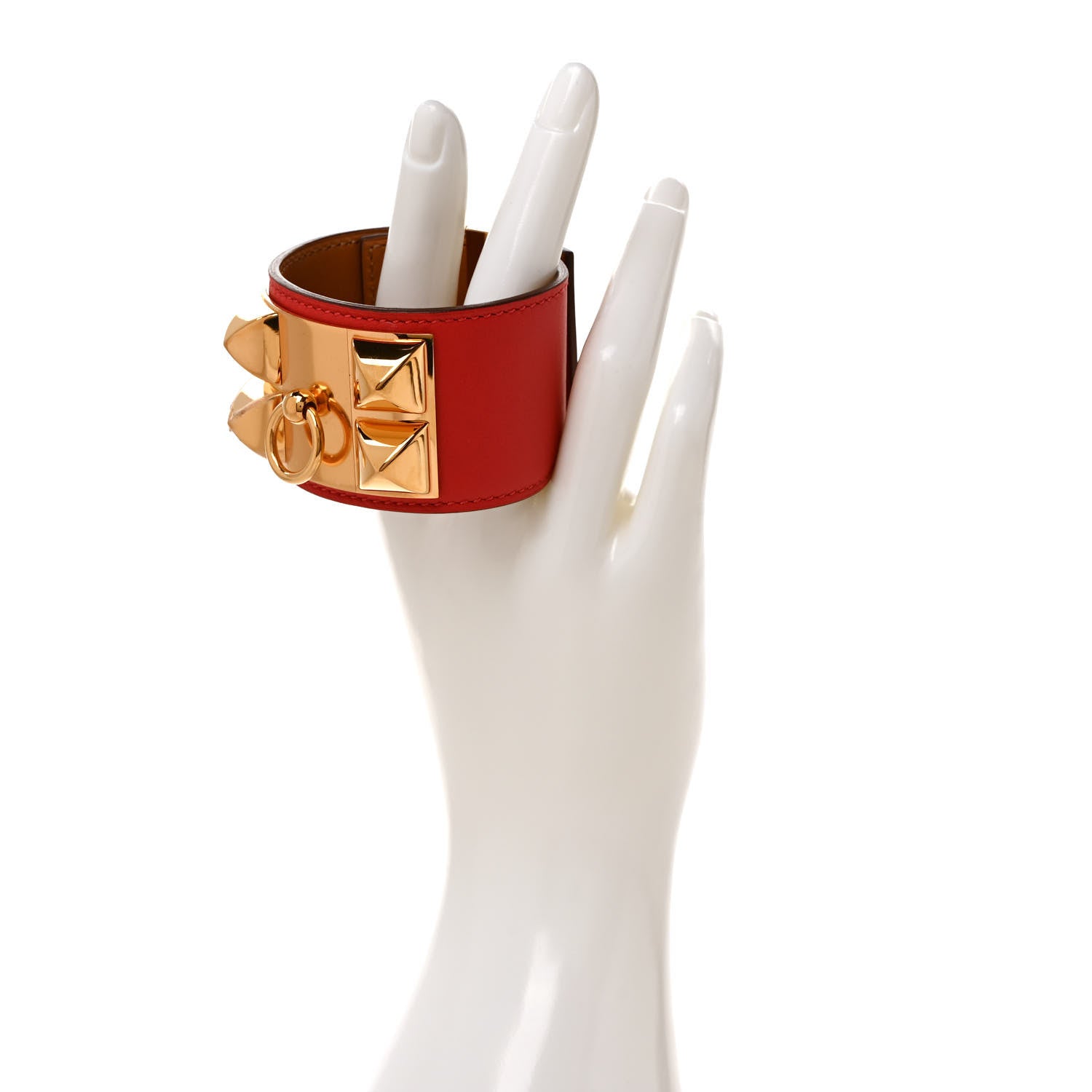 Hermes Swift Collier de Chien CDC Bracelet S Rouge Tomate 2 of 5