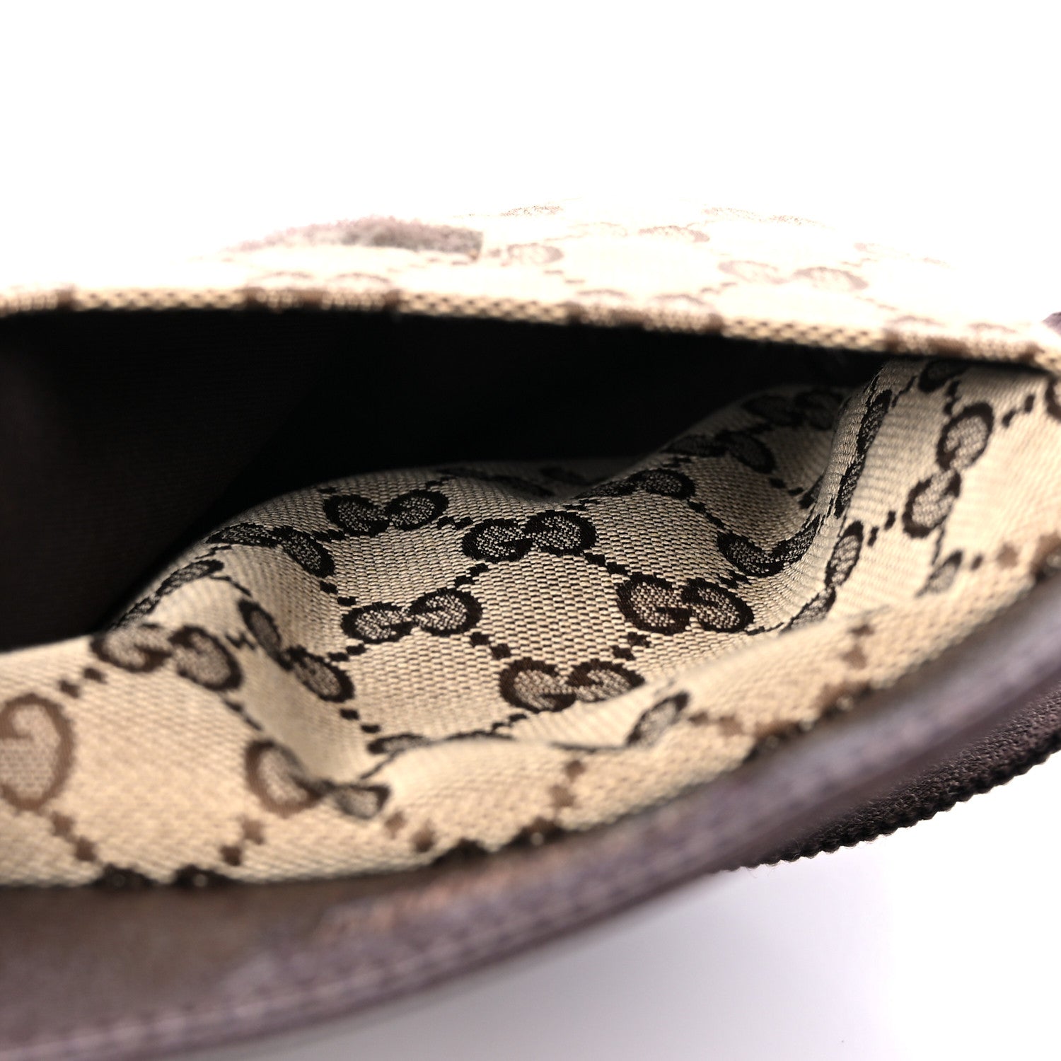 Gucci GG Monogram Double Pocket Belt Bag Dark Brown 6 of 13
