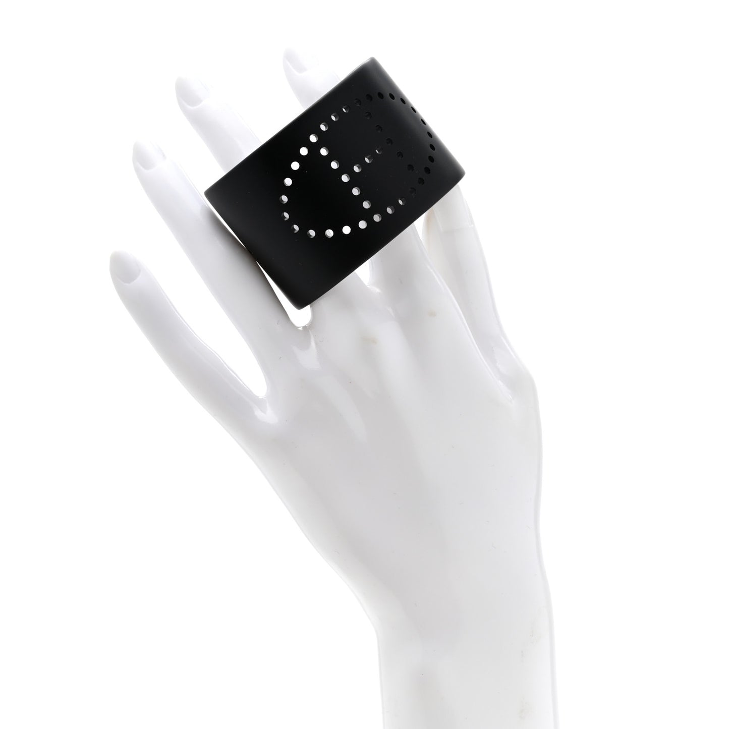 Aluminium Evelyne Sunset Cuff Bracelet Black