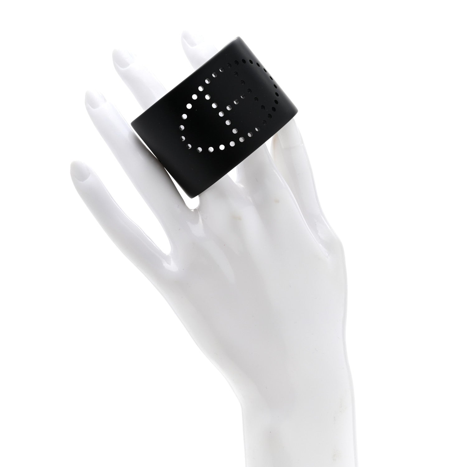 Hermes Aluminium Evelyne Sunset Cuff Bracelet Black 2 of 5