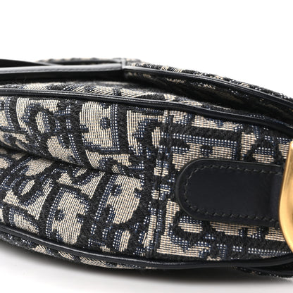 Christian Dior Oblique Saddle Bag Blue 18 of 19