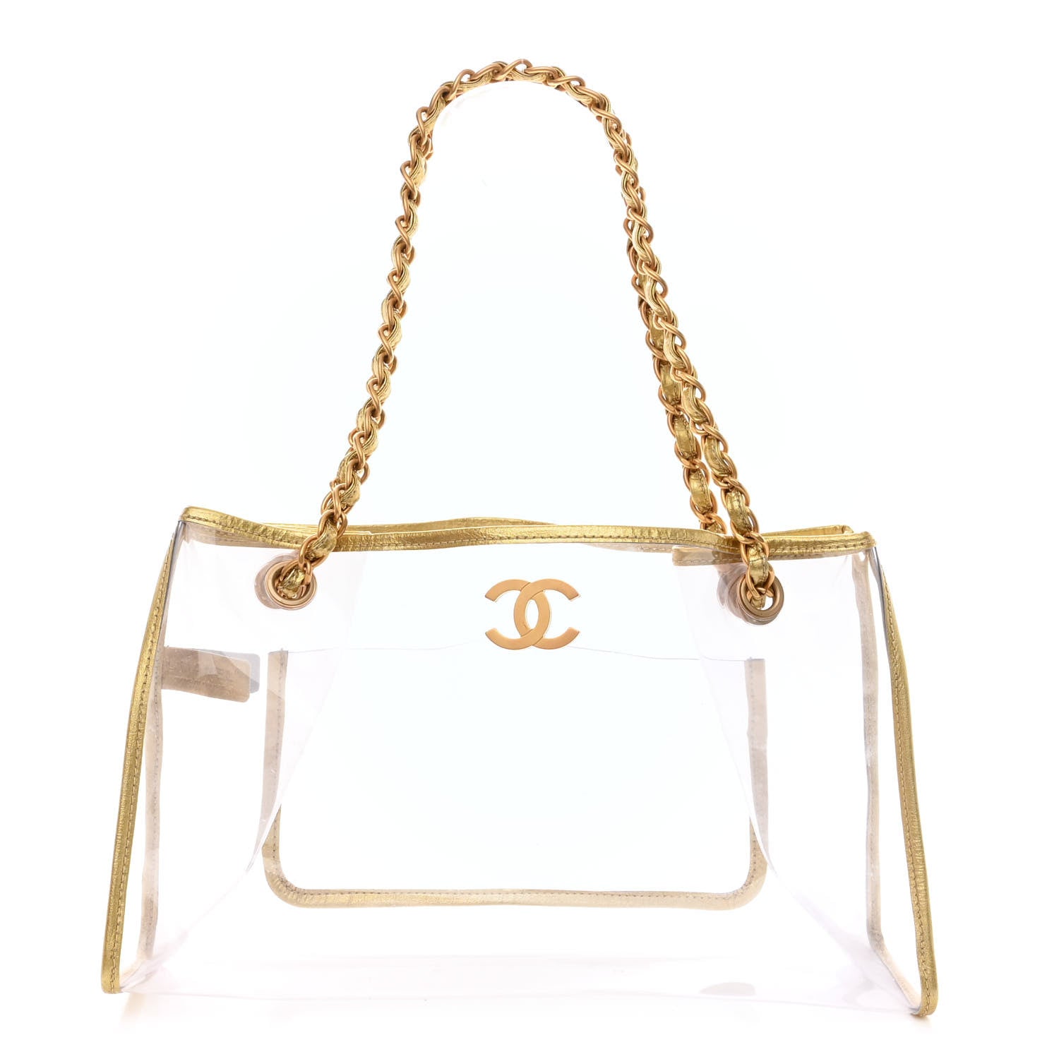 Chanel Vinyl Naked Tote Gold 1 of 10