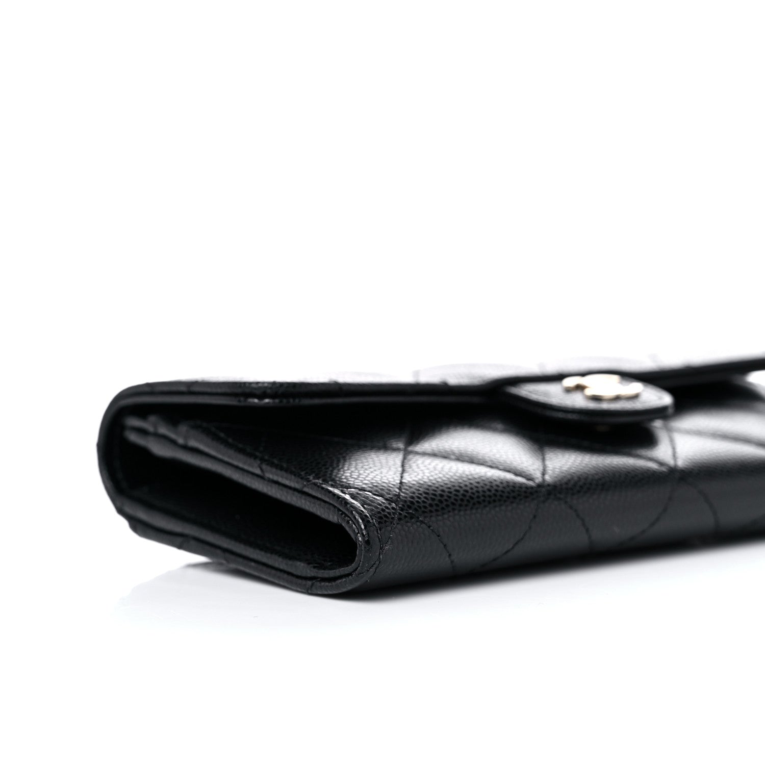 Chanel Caviar Quilted Medium Gusset Flap Wallet Black 9 of 11