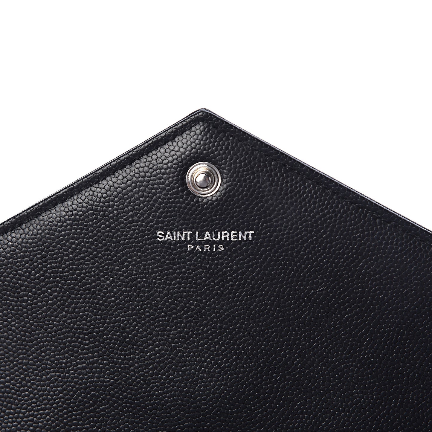 Grain De Poudre Matelasse Chevron Medium Monogram Chain Wallet Black
