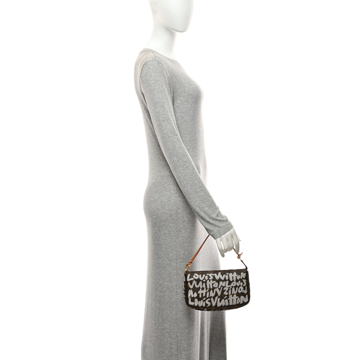 Louis Vuitton Monogram Graffiti Pochette Accessories Silver 2 of 10