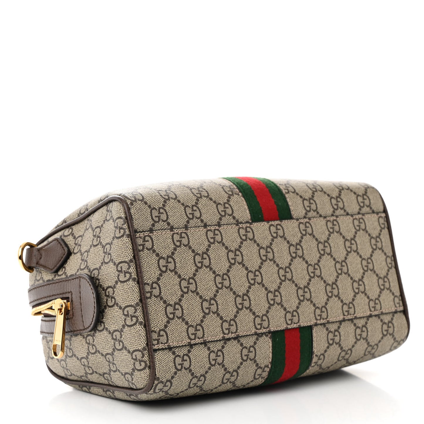 GG Supreme Monogram Web Small Ophidia Top Handle Bag Beige Ebony