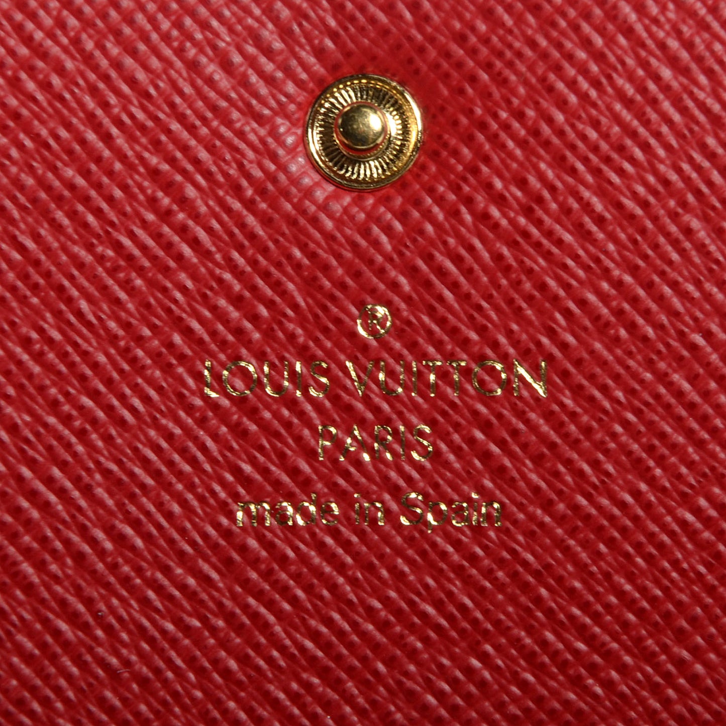 Damier Ebene Emilie Wallet Red
