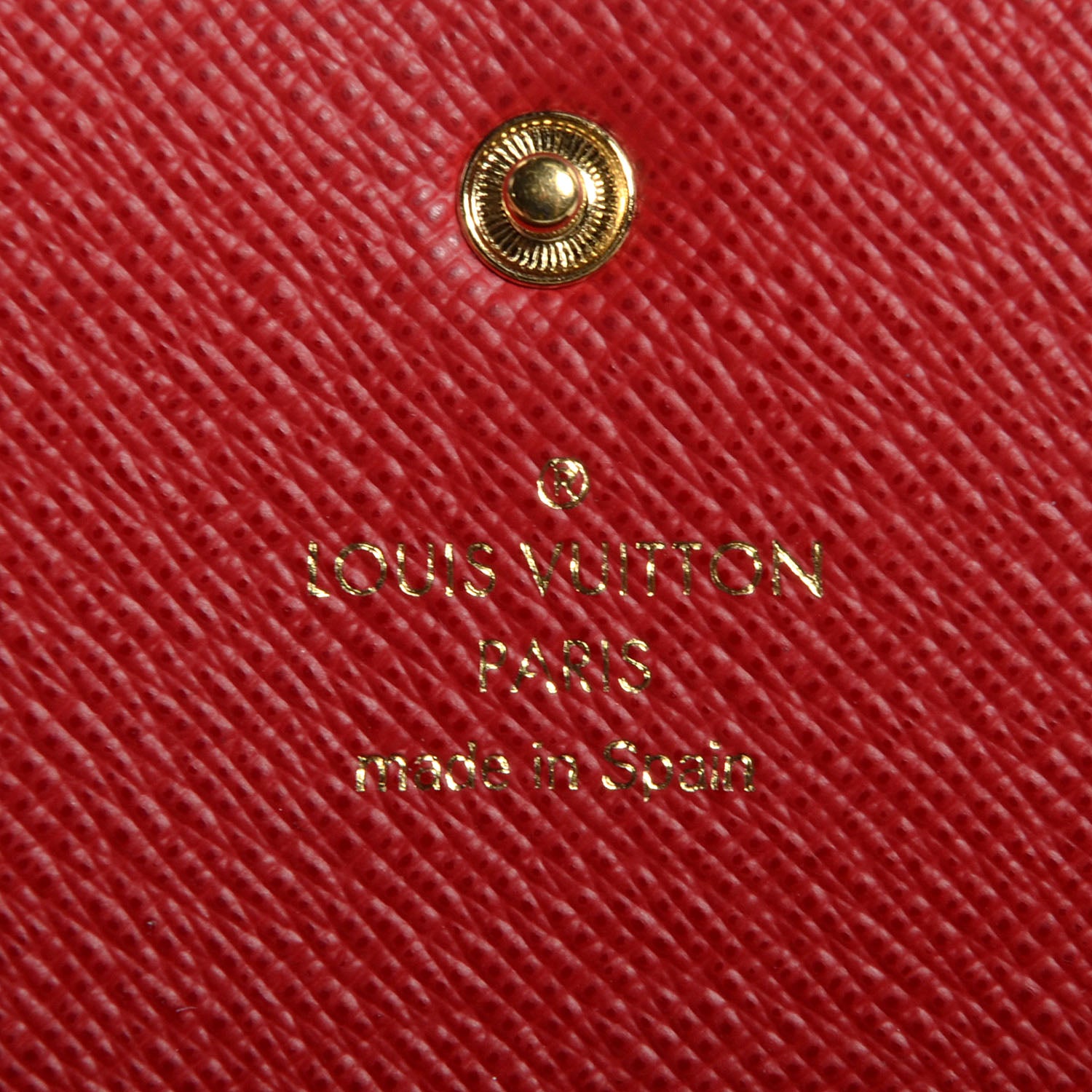 Louis Vuitton Damier Ebene Emilie Wallet Red 6 of 7