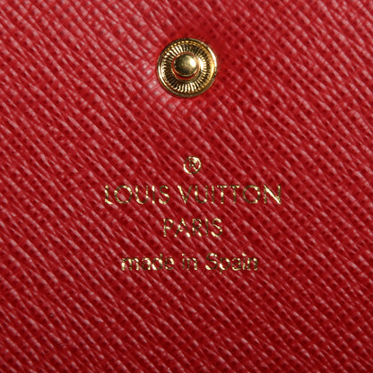 Louis Vuitton Damier Ebene Emilie Wallet Red 6 of 7