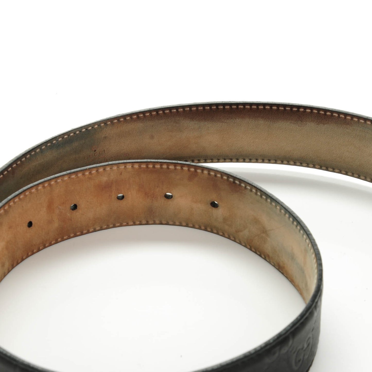 Guccissima Interlocking G Belt 100 40 Black