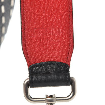 Fendi Cuoio Romano Metal Stitch Strap You Black Red 4 of 4