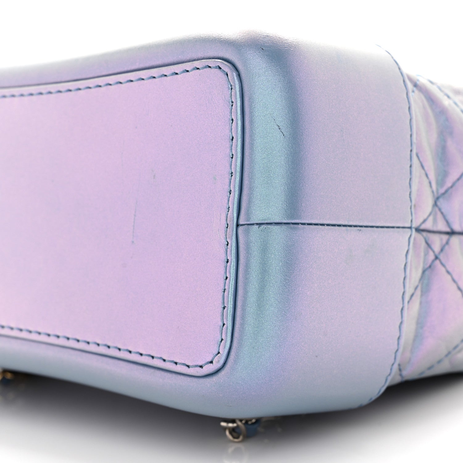 Chanel Iridescent Lambskin Calfskin Small Quilted Gabrielle Backpack Light Purple 10 of 12