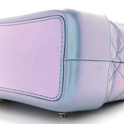 Chanel Iridescent Lambskin Calfskin Small Quilted Gabrielle Backpack Light Purple 10 of 12