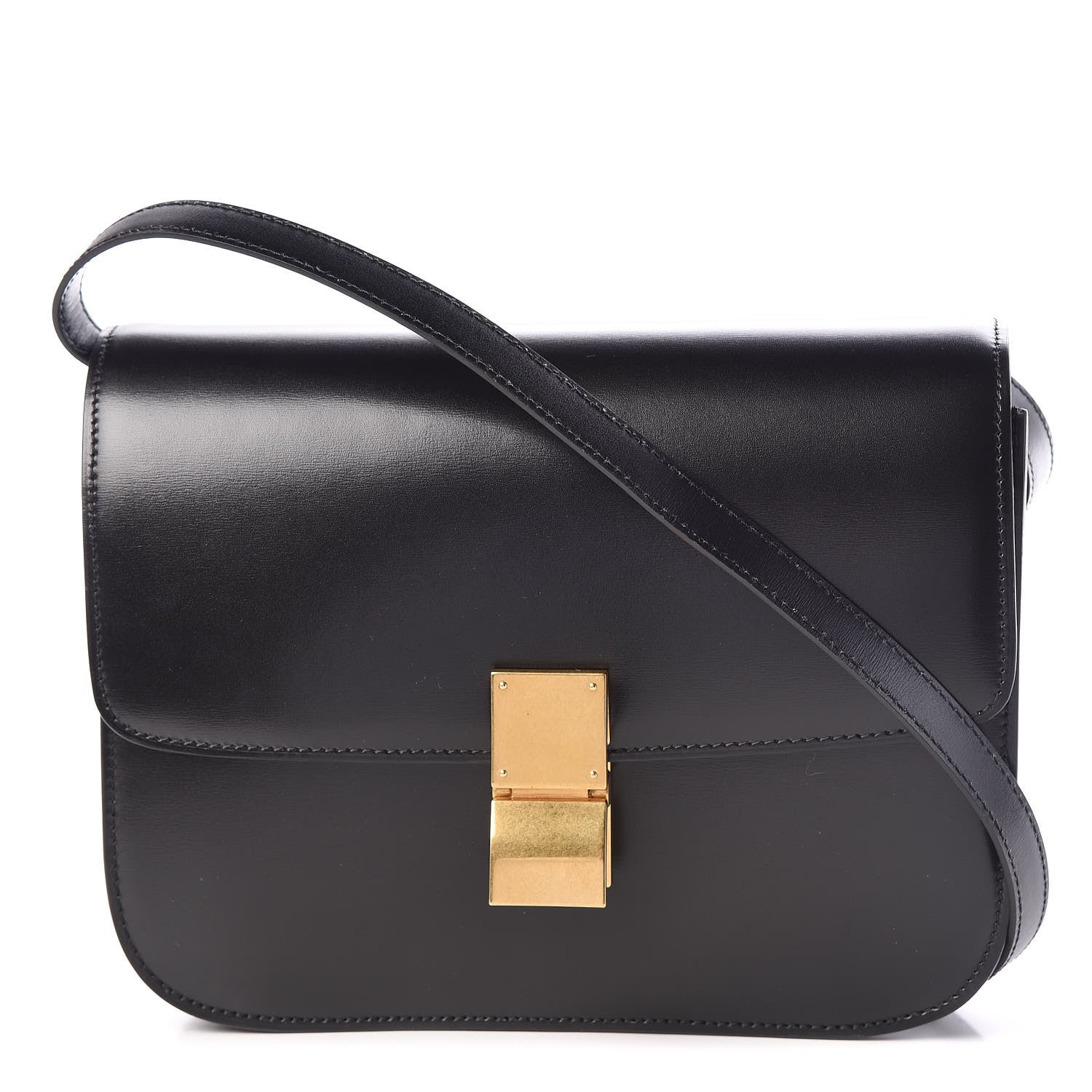 Celine Box Calfskin Medium Classic Box Flap Bag Black 1 of 11