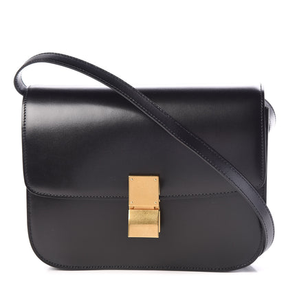 Celine Box Calfskin Medium Classic Box Flap Bag Black 1 of 11