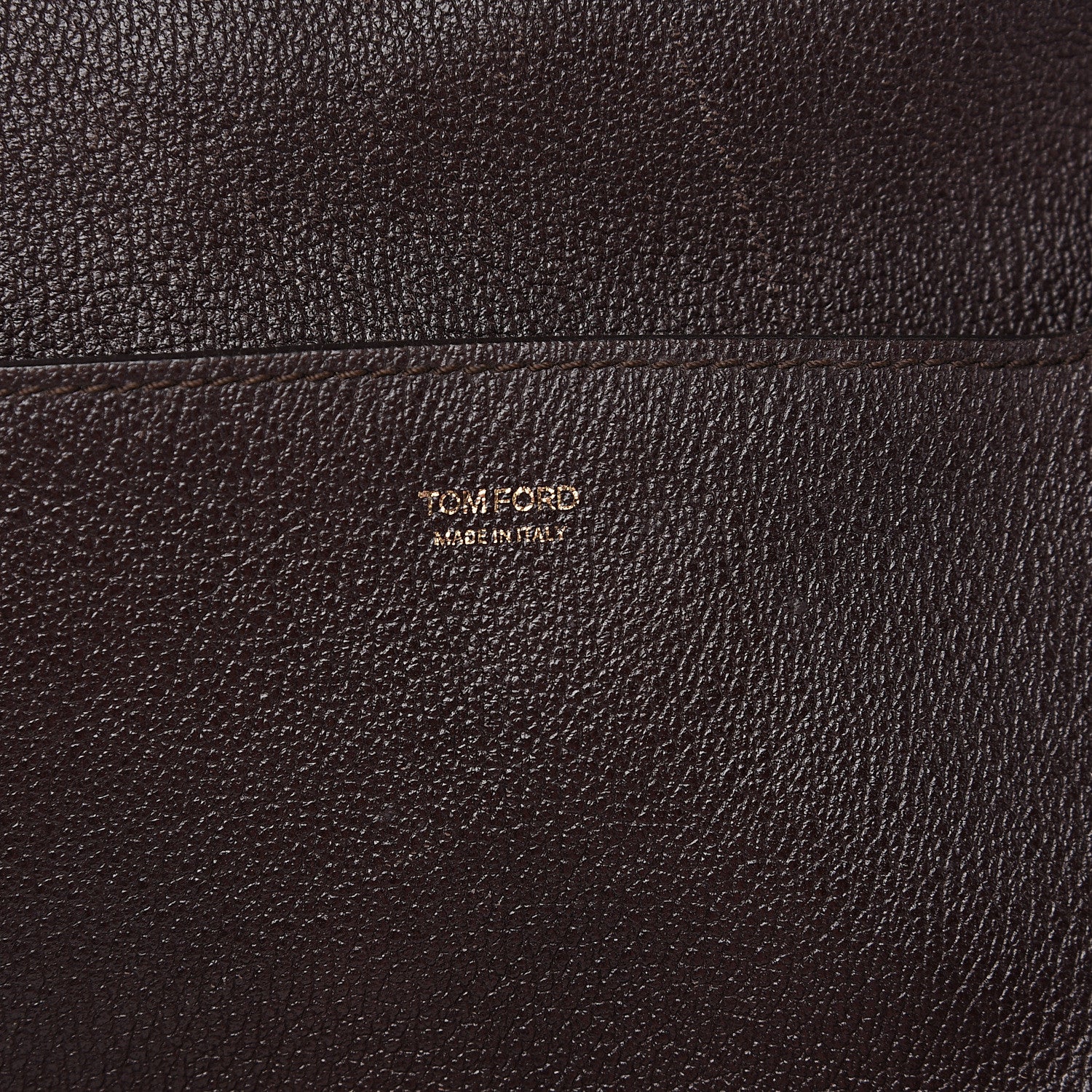 Tom Ford Pebbled Calfskin Large Jennifer Dark Brown 5 of 14