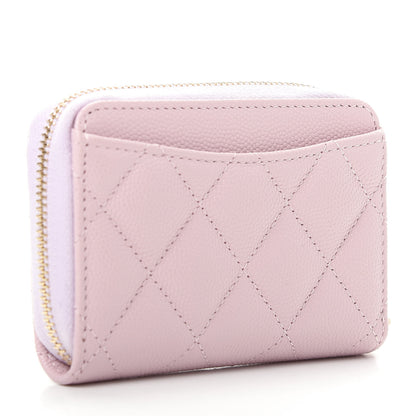 Chanel Caviar Quilted Zip Coin Purse Light Pink 3 of 8