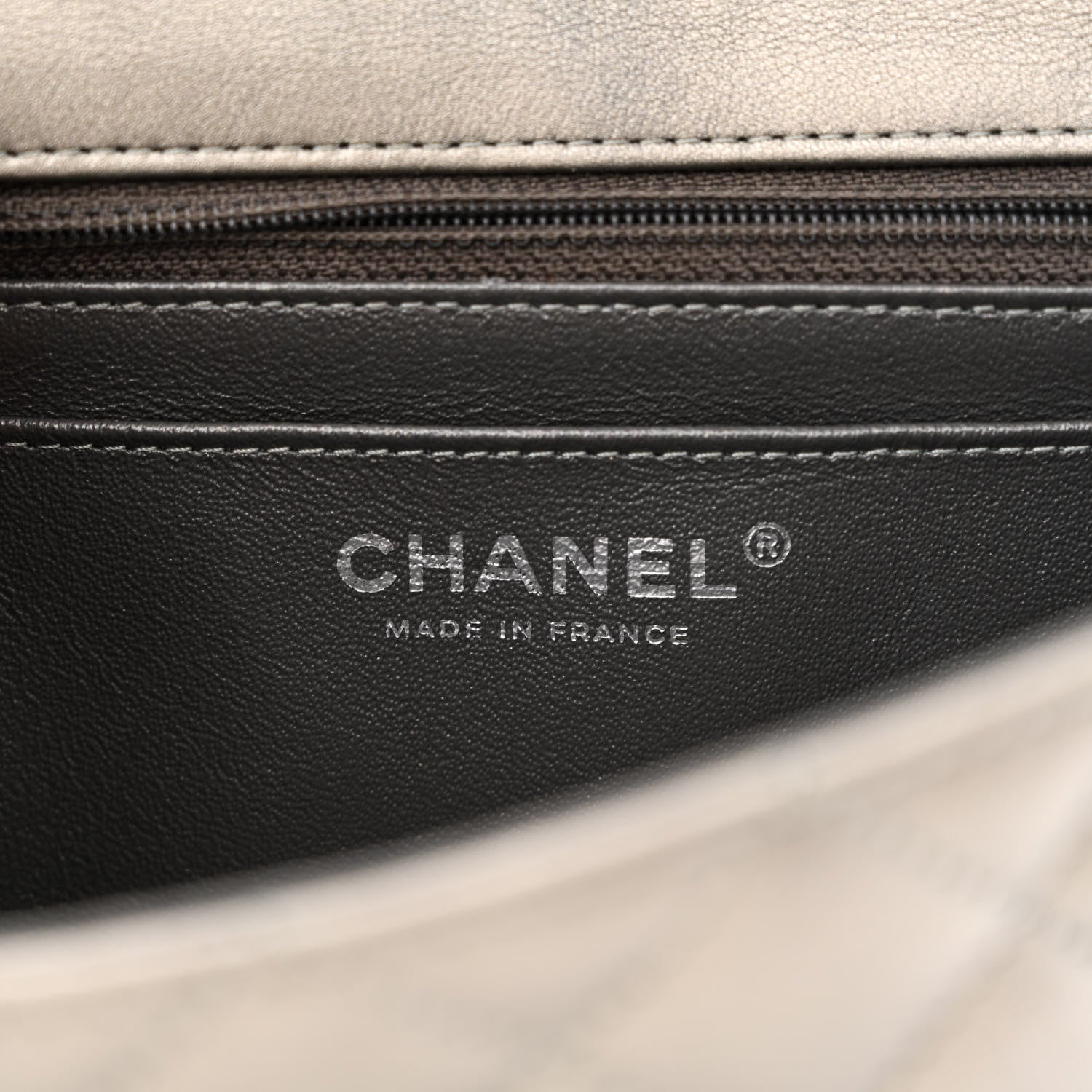 Chanel Metallic Lambskin Quilted Mini Rectangular Flap Ruthenium 6 of 11