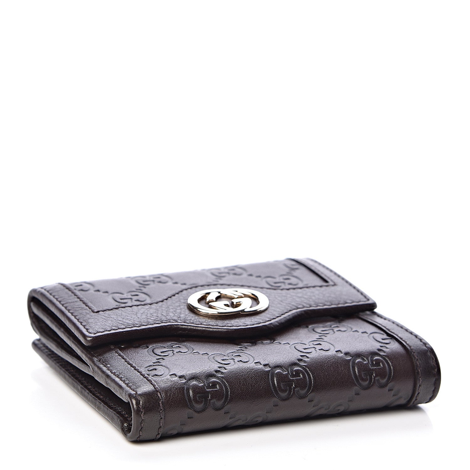 Gucci Guccissima Sukey French Flap Wallet Chocolate 4 of 8