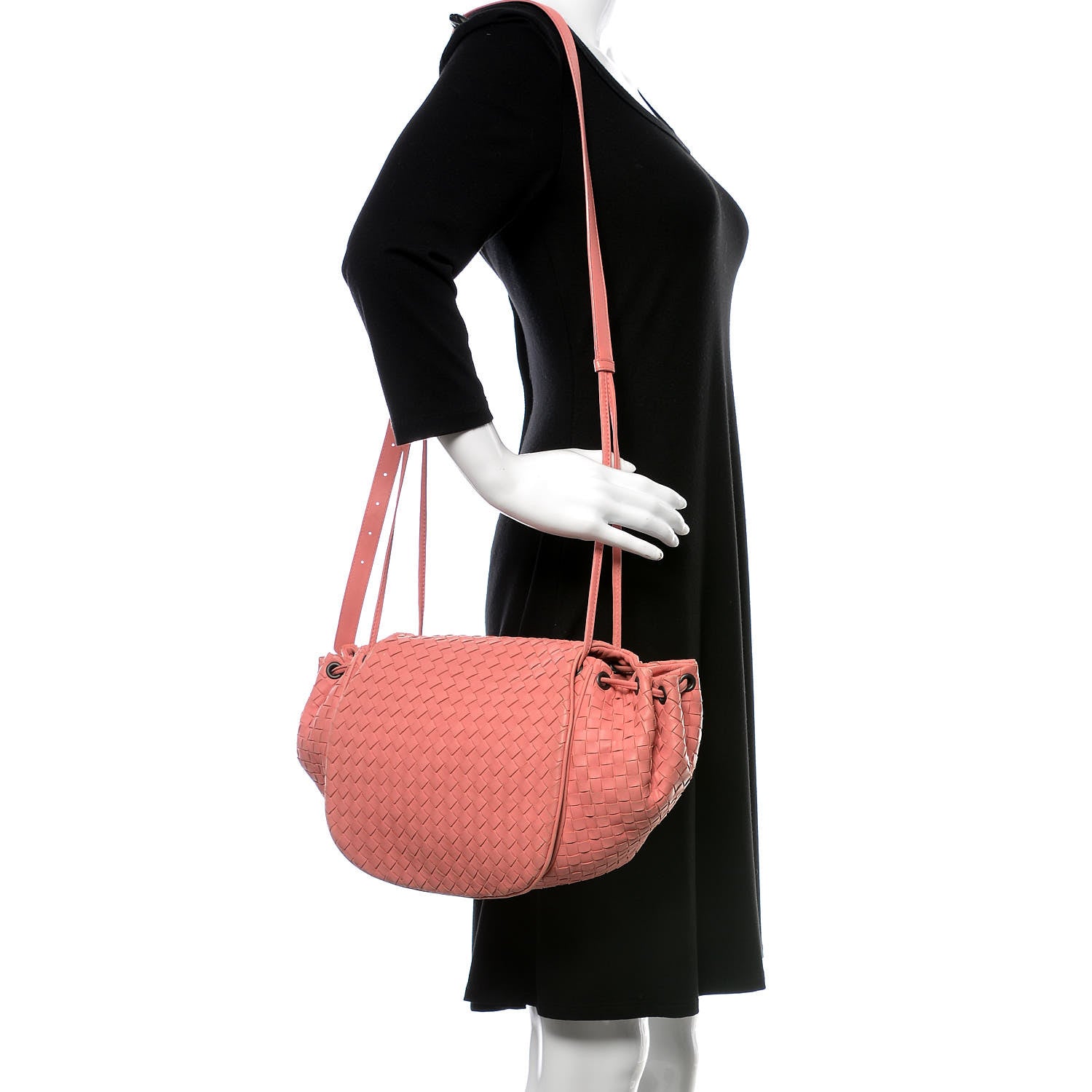 Bottega Veneta Nappa Intrecciato Messenger Bag Petal Pink 2 of 13