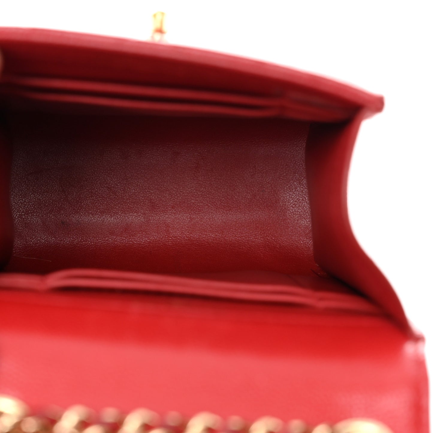 Caviar Quilted Classic Phone Holder Red
