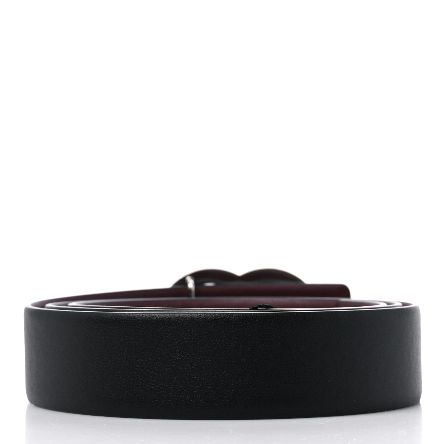 Chanel Calfskin CC Reversible Belt 90/36 Black Burgundy 2 of 4
