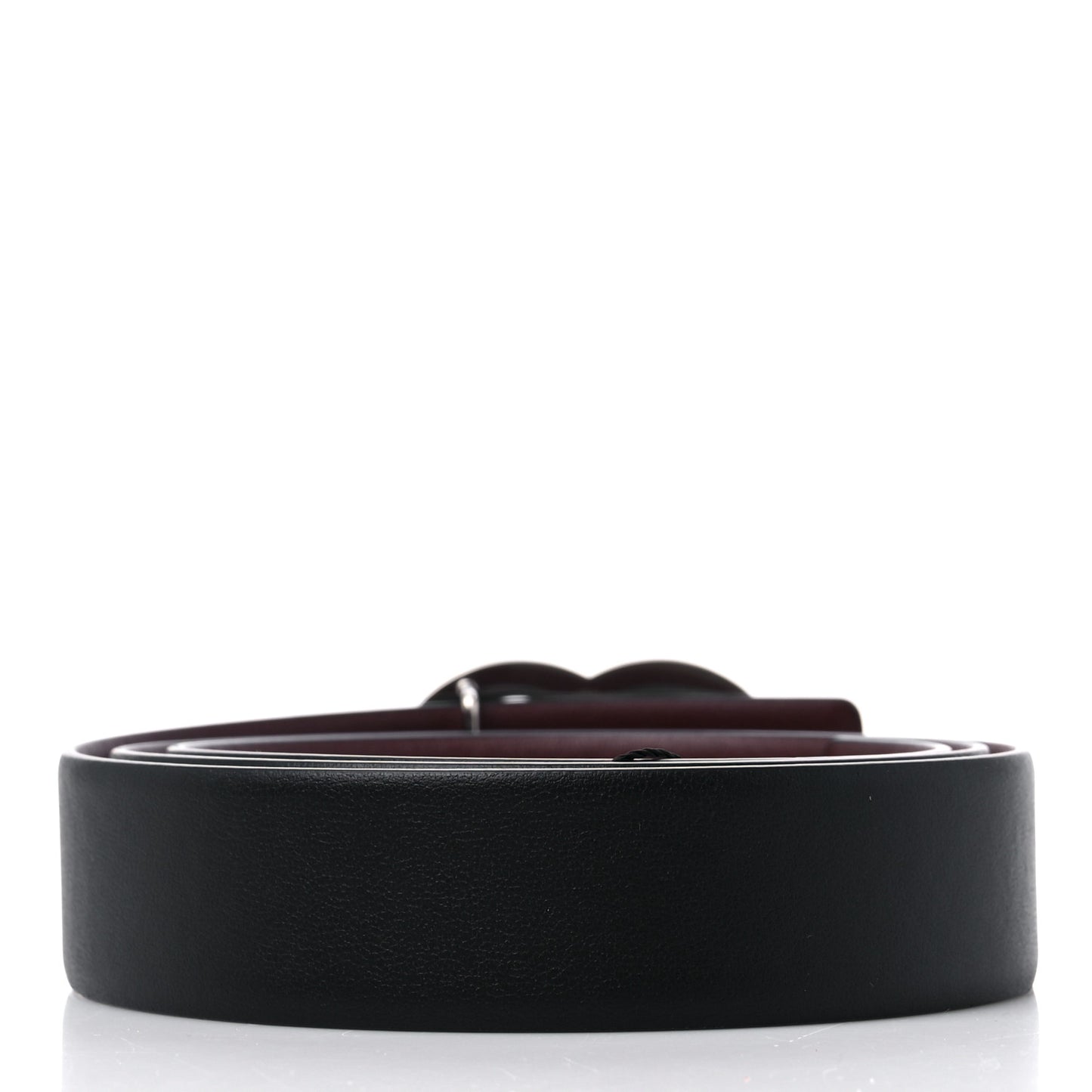 Calfskin CC Reversible Belt 90/36 Black Burgundy