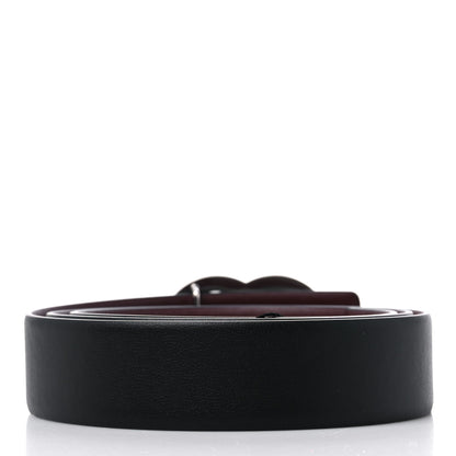 Chanel Calfskin CC Reversible Belt 90/36 Black Burgundy 2 of 4