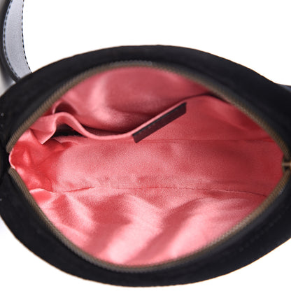Gucci Velvet Matelasse GG Marmont Belt Bag 85 34 Black 4 of 9