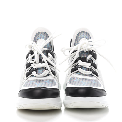 Louis Vuitton Calfskin Nylon LV Pop Archlight Sneaker 40 Blue 2 of 9