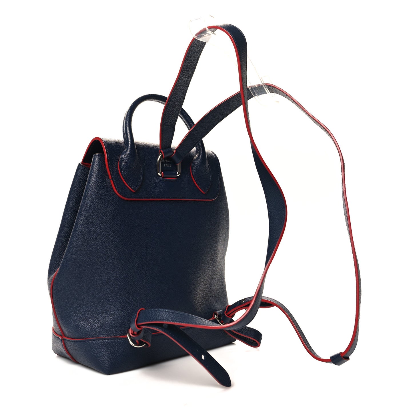Soft Calfskin Lockme Backpack Marine Rouge
