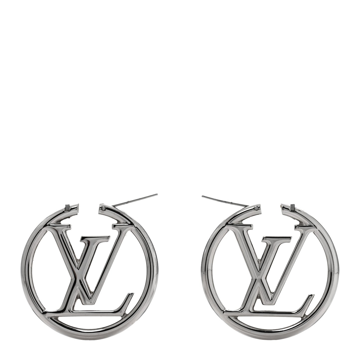 Palladium Louise Hoop Earrings Silver
