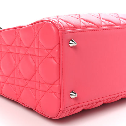 Christian Dior Lambskin Cannage Medium Lady Dior Fuchsia 9 of 11