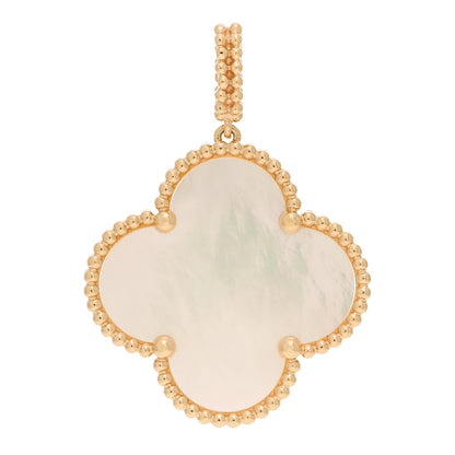 Van Cleef & Arpels 18K Yellow Gold Mother of Pearl Magic Alhambra Pendant 1 of 3