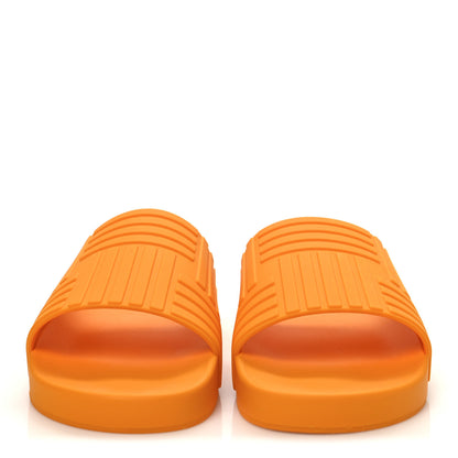 Bottega Veneta Rubber The Slider Sandals 39 Tangerine 3 of 9