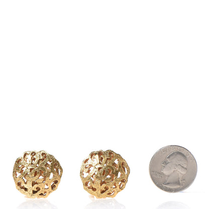 Chanel CC Clip On Earrings Gold 2 of 4