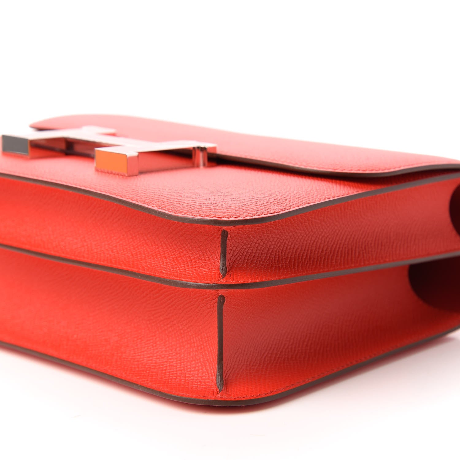 Hermes Epsom Enamel Constance 24 Rouge De Coeur Rubis 7 of 11
