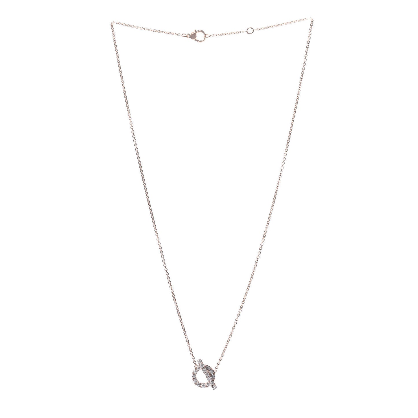 18K Rose Gold Diamond Finesse Pendant Necklace