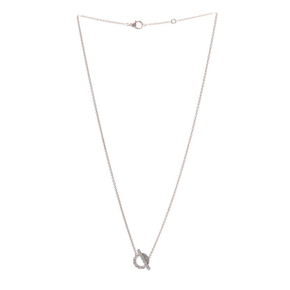 Hermes 18K Rose Gold Diamond Finesse Pendant Necklace 3 of 5