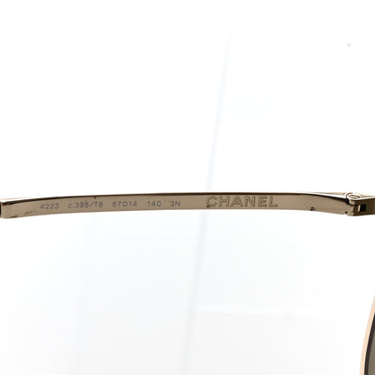 Chanel Metal Mirrored Pilot Summer Sunglasses 4223 Gold 5 of 12